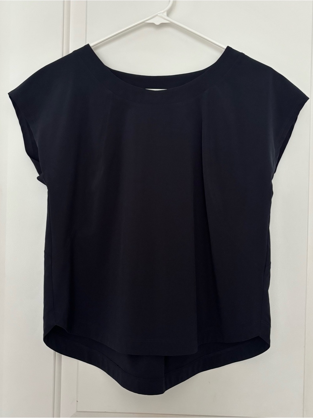 J Jill Fit On The Go top PXS petite XS navy blue athleisure travel